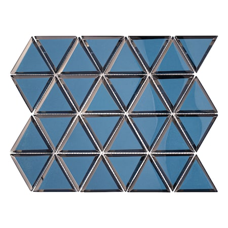 Andova Tiles SAMPLE BLEUM 3 x 3 Beveled Glass Novelty Mosaic Tile SAM-ANDBLE278